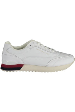 White Leather Women Sneaker Tommy Hilfiger