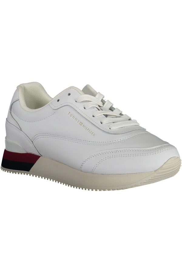 White Leather Women Sneaker Tommy Hilfiger