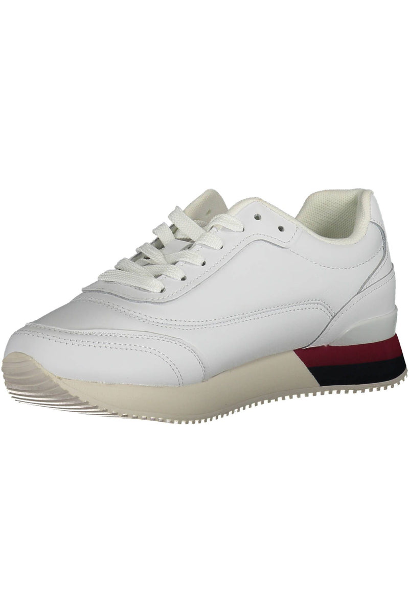 White Leather Women Sneaker Tommy Hilfiger