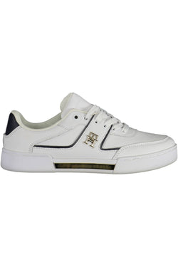 White Leather Women Sneaker Tommy Hilfiger