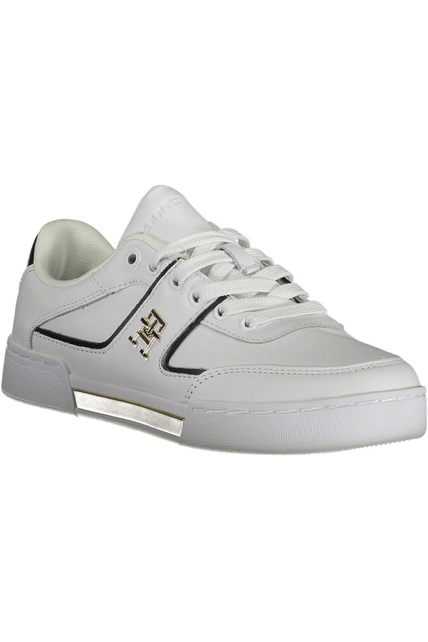 White Leather Women Sneaker Tommy Hilfiger