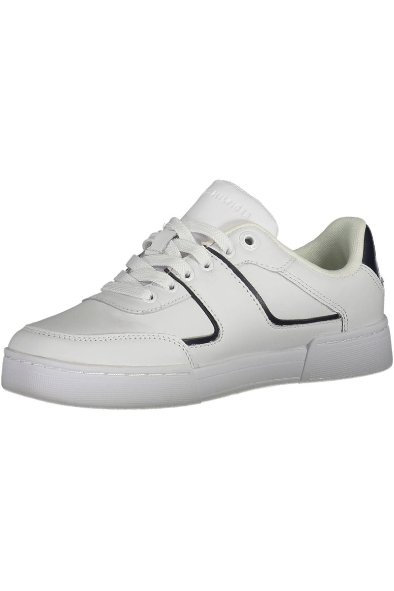 White Leather Women Sneaker Tommy Hilfiger