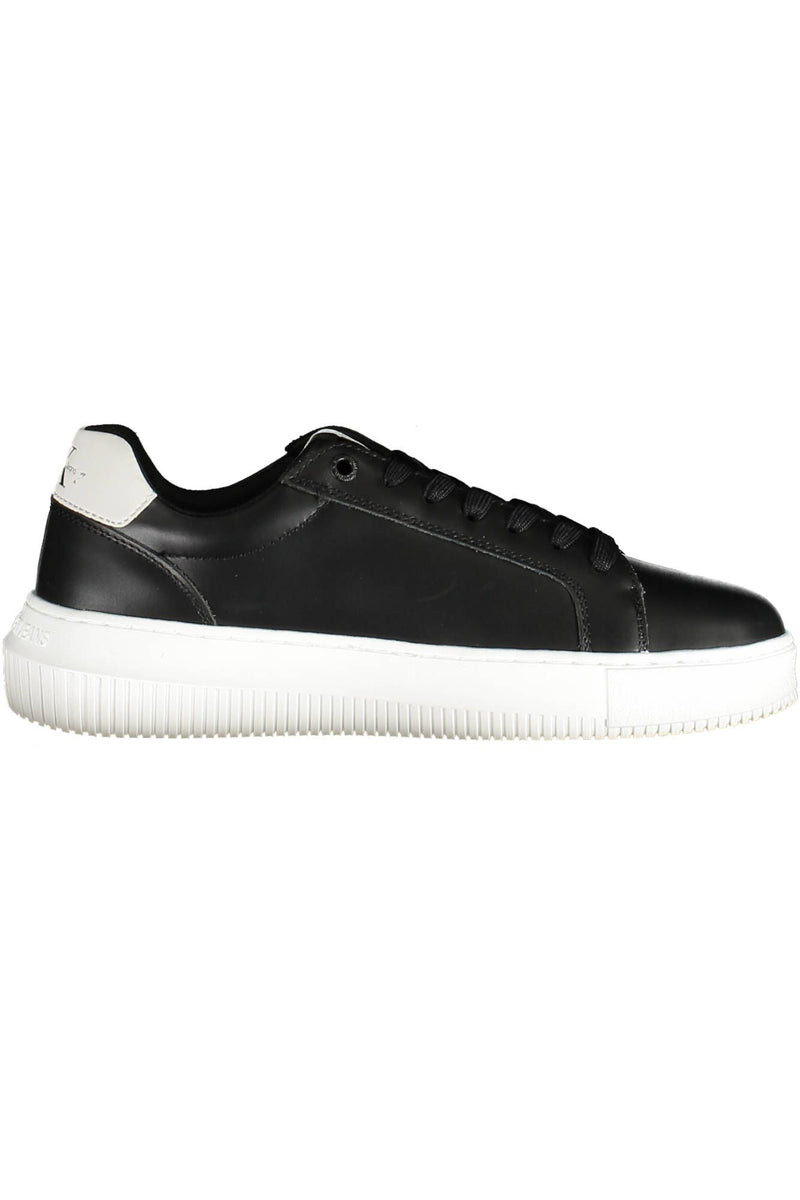 Black Leather Women Sneaker Calvin Klein