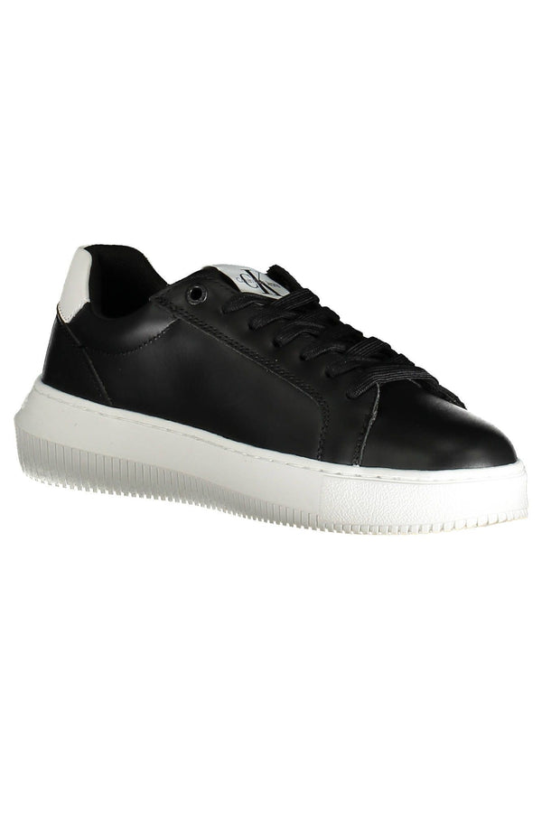 Black Leather Women Sneaker Calvin Klein