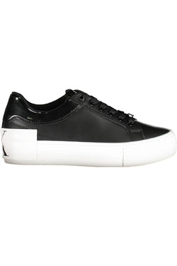 Black Leather Women Sneaker Calvin Klein