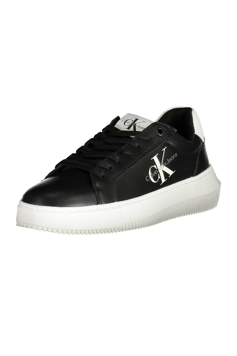 Black Leather Women Sneaker Calvin Klein