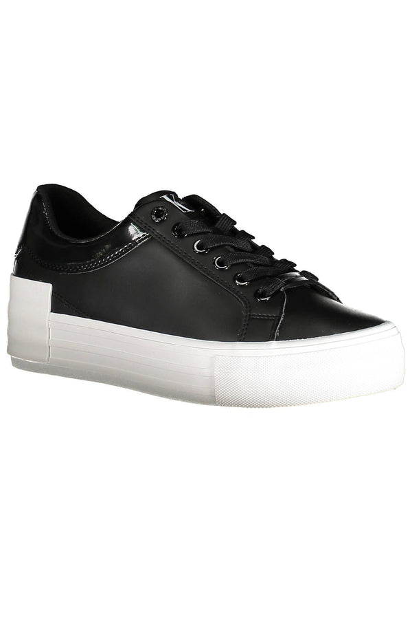 Black Leather Women Sneaker Calvin Klein