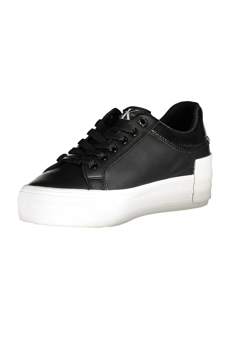 Black Leather Women Sneaker Calvin Klein