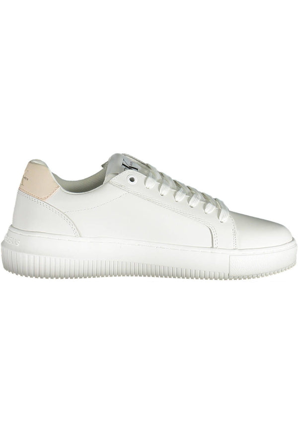 White Leather Women Sneaker Calvin Klein