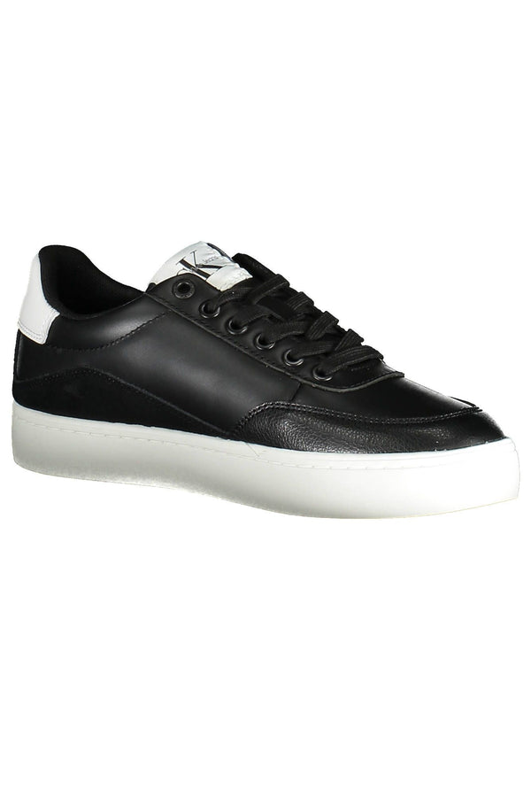 Black Leather Women Sneaker Calvin Klein