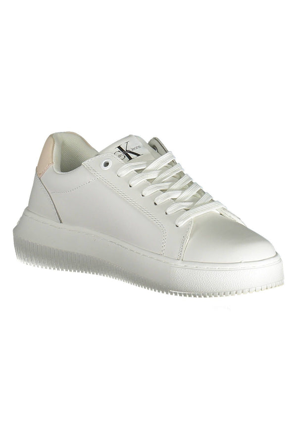 White Leather Women Sneaker Calvin Klein