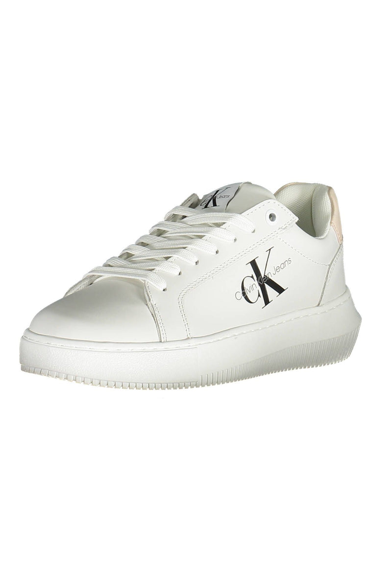 White Leather Women Sneaker Calvin Klein