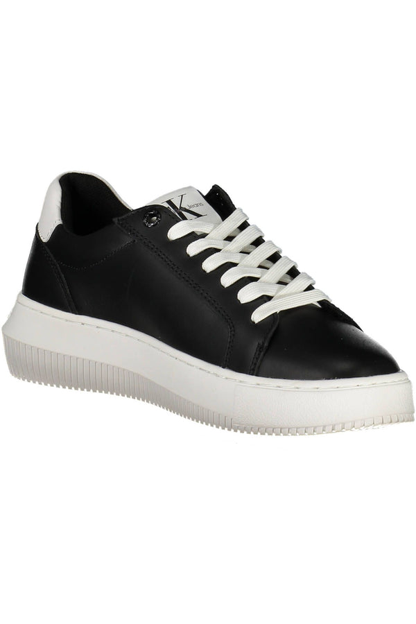 Black Leather Women Sneaker Calvin Klein