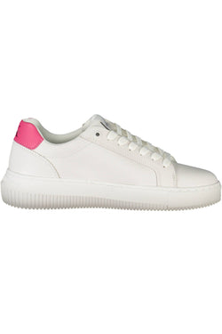 White Leather Women Sneaker Calvin Klein