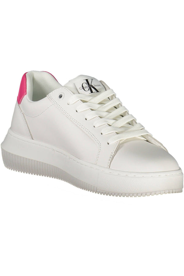 White Leather Women Sneaker Calvin Klein