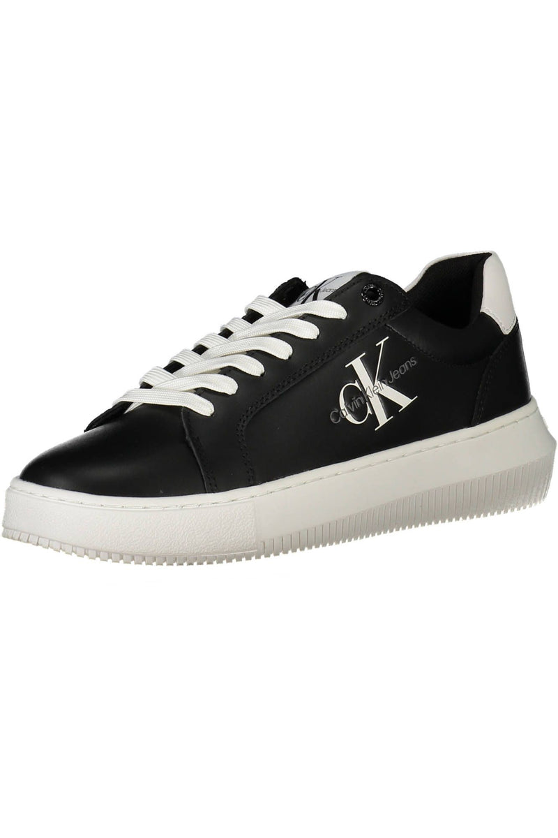 Black Leather Women Sneaker Calvin Klein