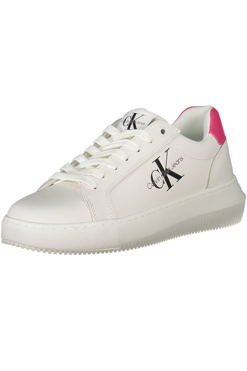 White Leather Women Sneaker Calvin Klein