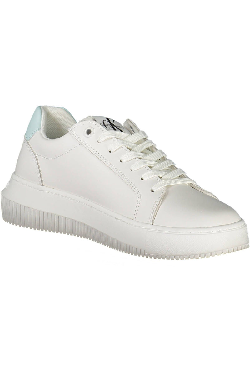 White Leather Women Sneaker Calvin Klein