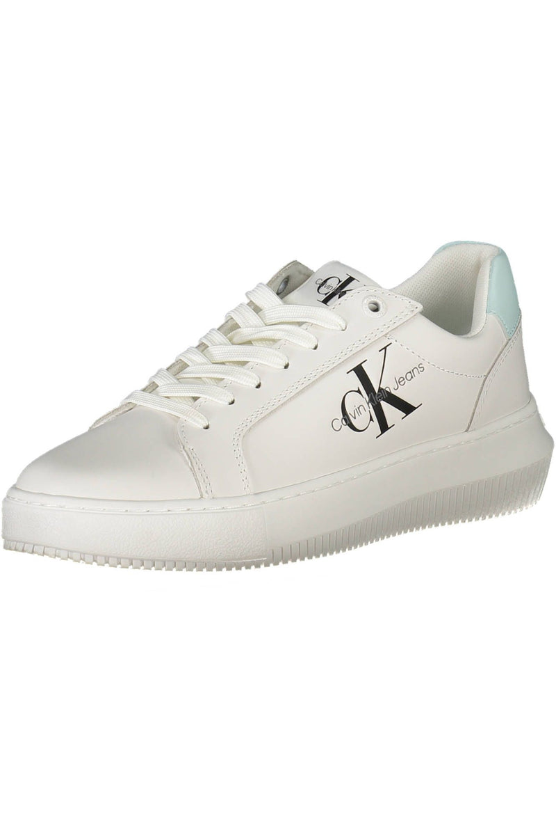 White Leather Women Sneaker Calvin Klein