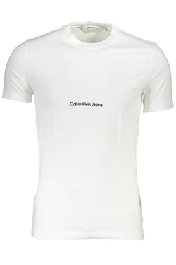 White Cotton Men T-Shirt Calvin Klein