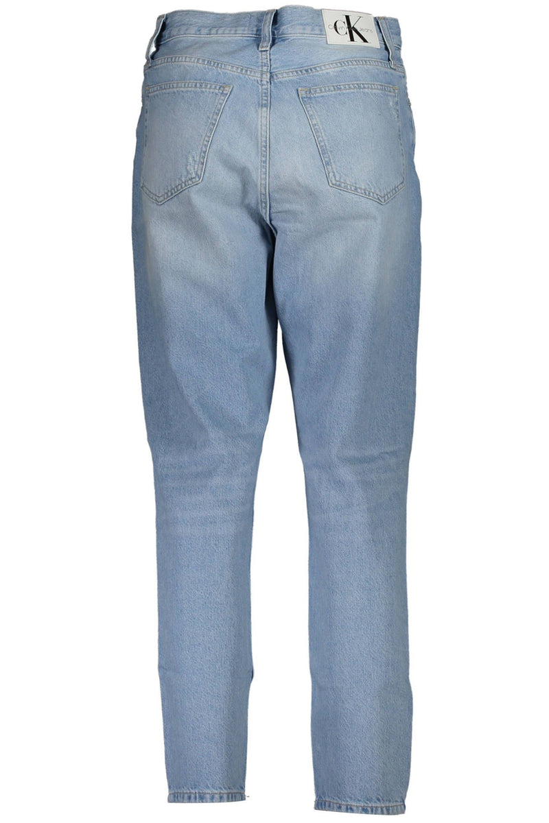 Light Blue Cotton Women Jeans Calvin Klein