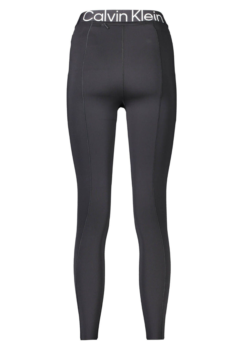 Black Polyester Women Leggings Calvin Klein