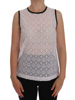 Elegant White Nylon Tank Top Dolce & Gabbana
