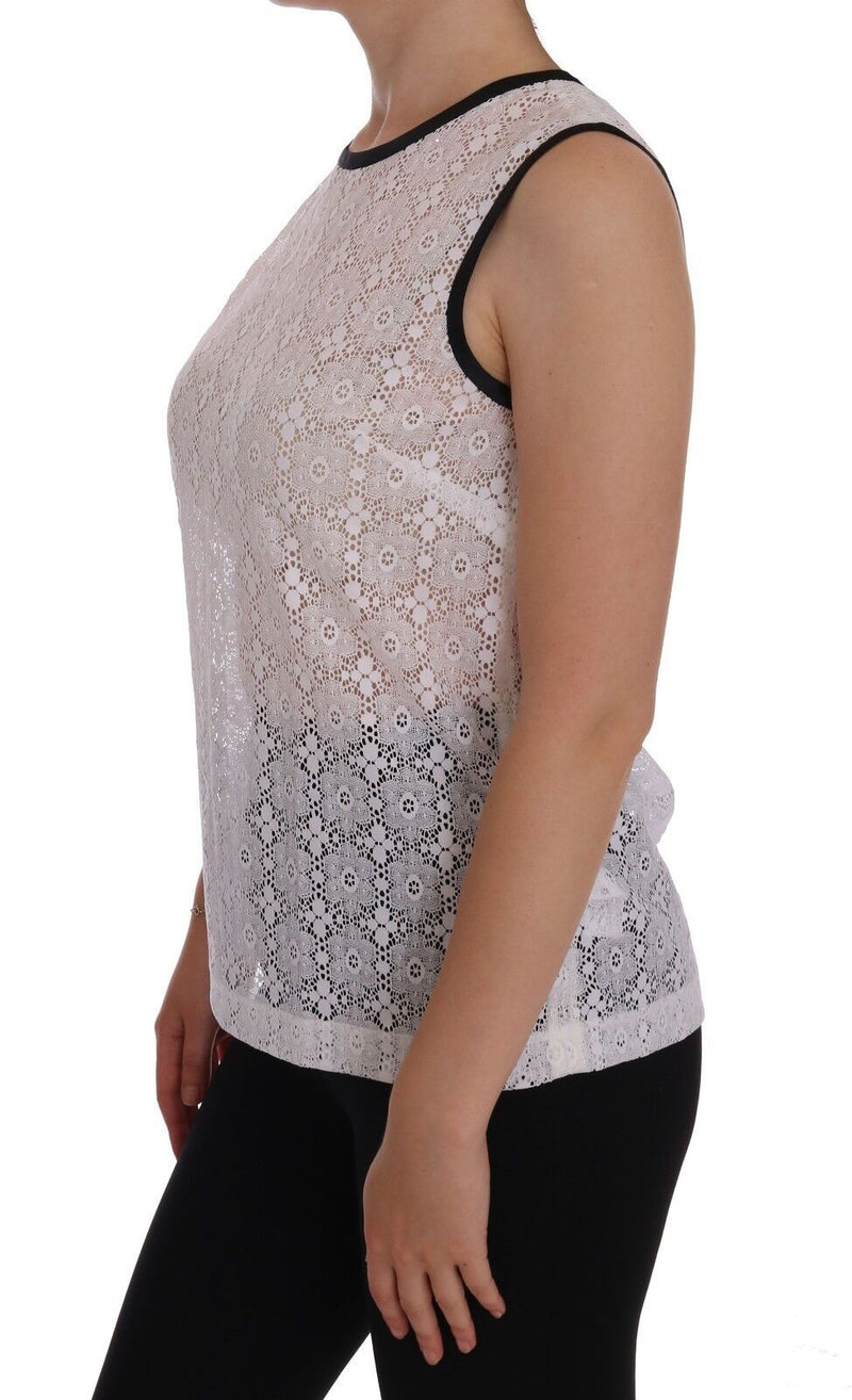 Elegant White Nylon Tank Top Dolce & Gabbana