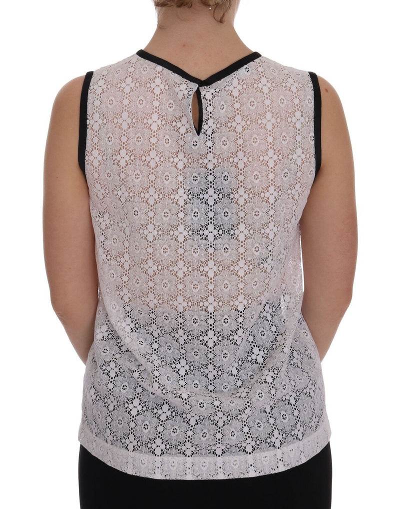 Elegant White Nylon Tank Top Dolce & Gabbana