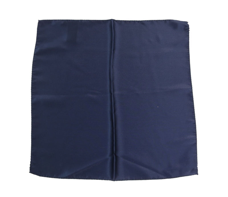 Elegant Silk Pocket Square in Lustrous Blue Dolce & Gabbana