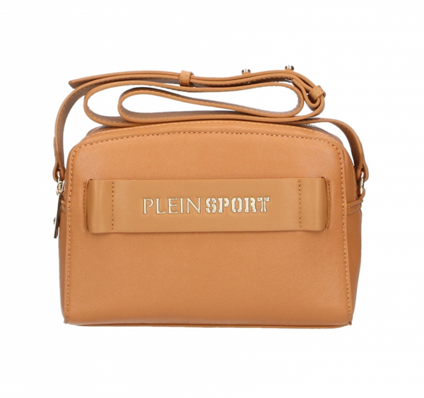 Chic Camel-Toned Crossbody with Double Zip Closure Plein Sport