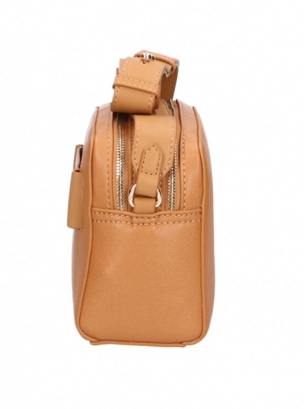 Chic Camel-Toned Crossbody with Double Zip Closure Plein Sport