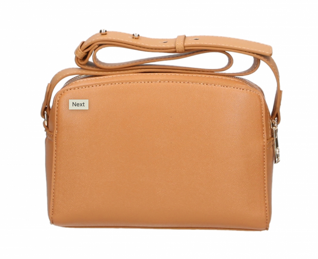 Chic Camel-Toned Crossbody with Double Zip Closure Plein Sport