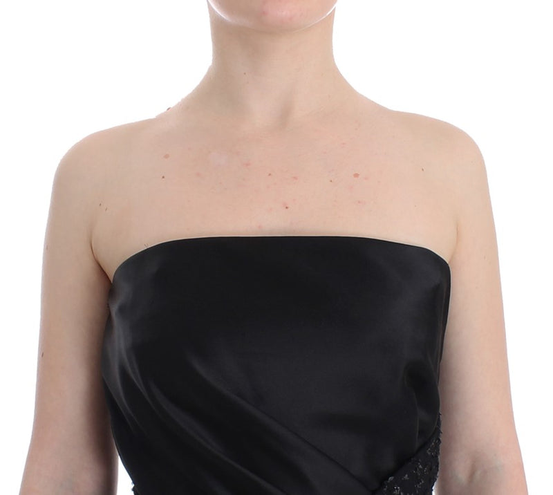 Elegant Strapless Black Dress Masha Ma