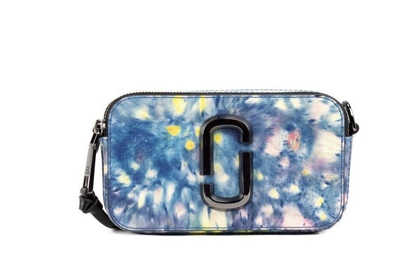 The Snapshot bag Watercolor Blue Printed Leather Shoulder Bag Purse Marc Jacobs