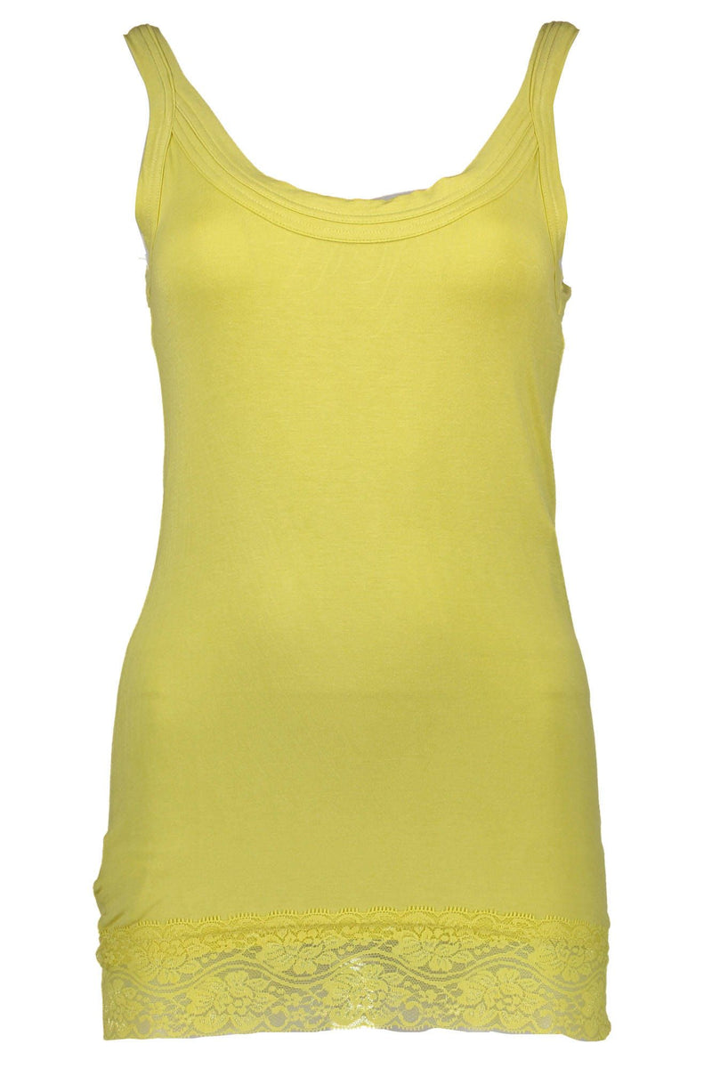 Yellow Cotton Women Top Silvian Heach