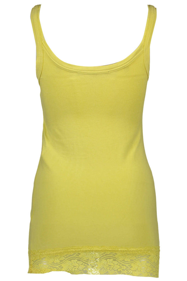 Yellow Cotton Women Top Silvian Heach