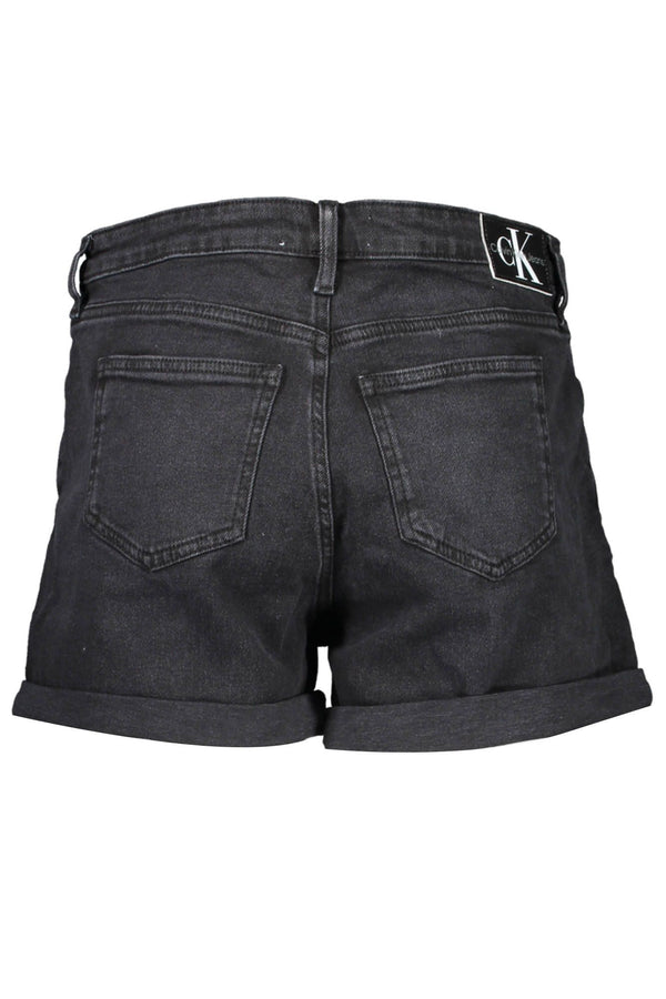 Black Cotton Women Shorts Calvin Klein