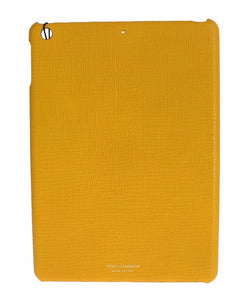 Chic Yellow Leather Tablet Case Dolce & Gabbana