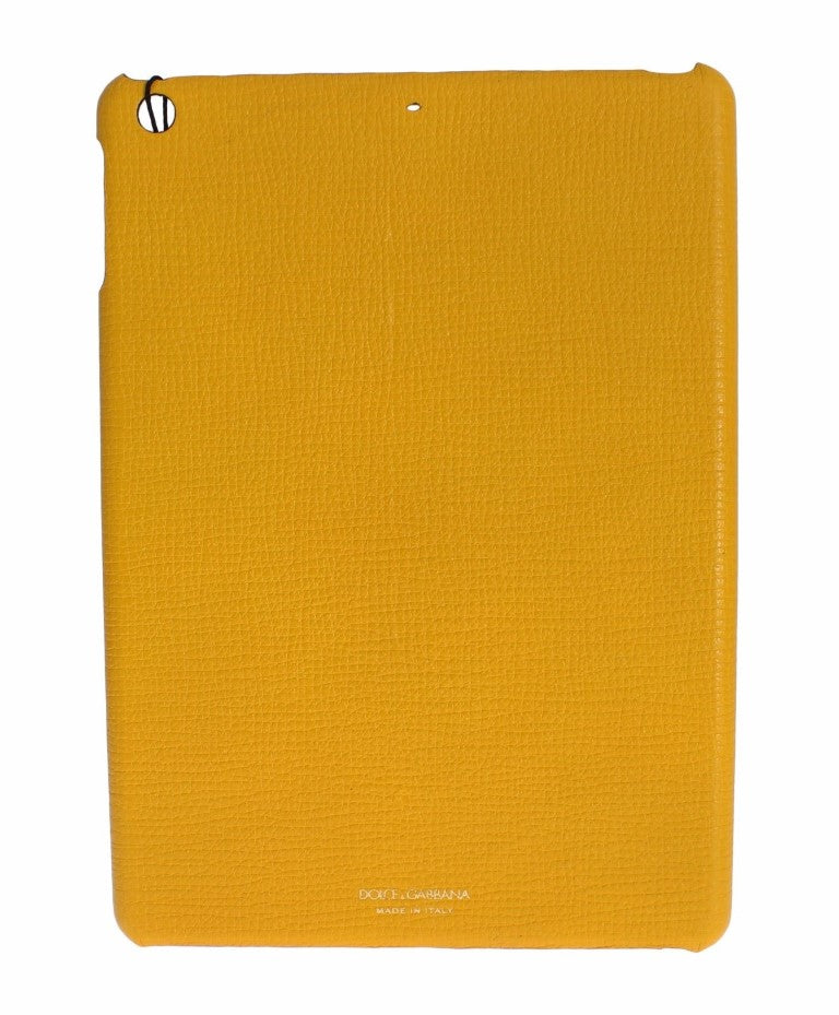 Chic Yellow Leather Tablet Case Dolce & Gabbana