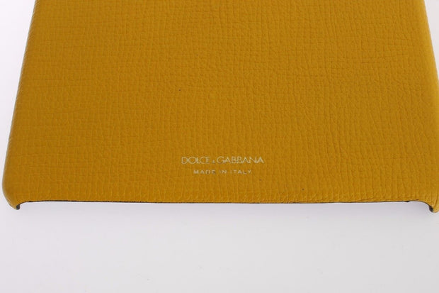 Chic Yellow Leather Tablet Case Dolce & Gabbana