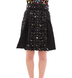 Black Crystal Embellished Masterpiece Skirt Dolce & Gabbana