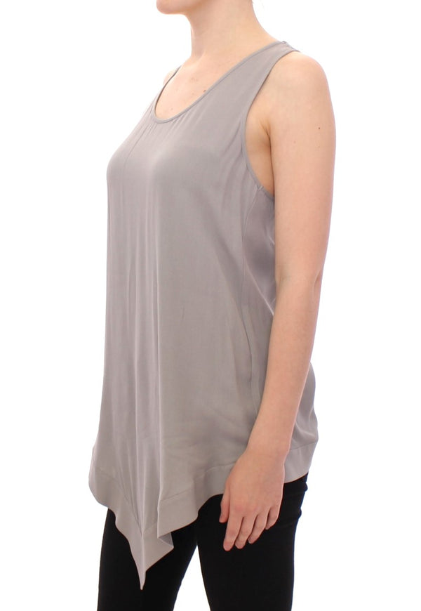 Elegant Gray Viscose Top – Timeless Style Comeforbreakfast