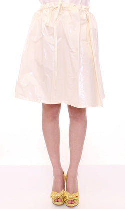 Elegant White Tie-Waist Skirt Licia Florio