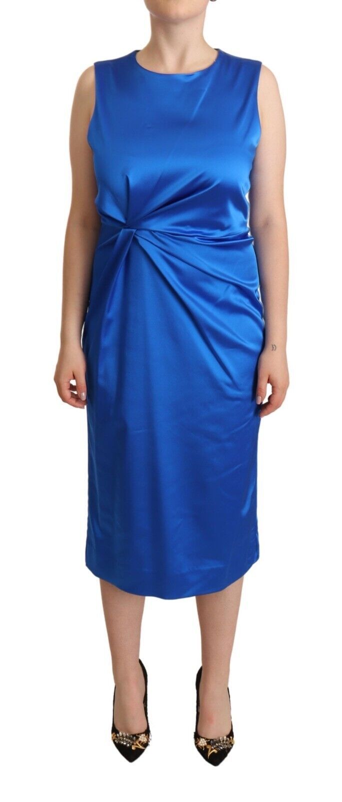 Elegant Sleeveless Sheath Midi Dress P.A.R.O.S.H.