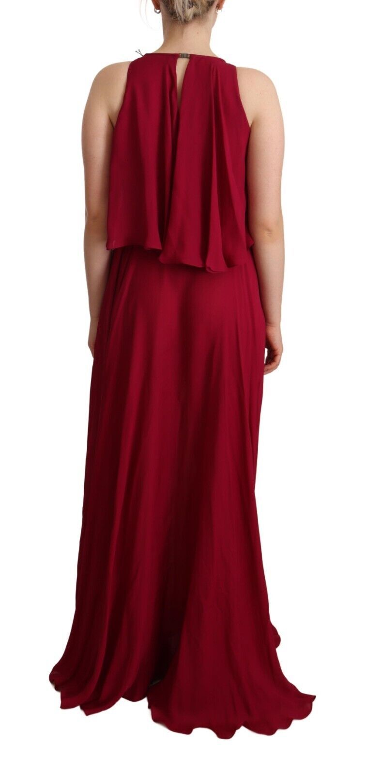 Elegant Silk Sleeveless Ruffled Maxi Dress PLEIN SUD