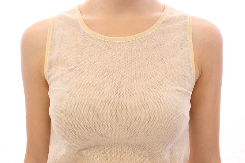 Elegant Beige Tank Top Blouse Dolce & Gabbana