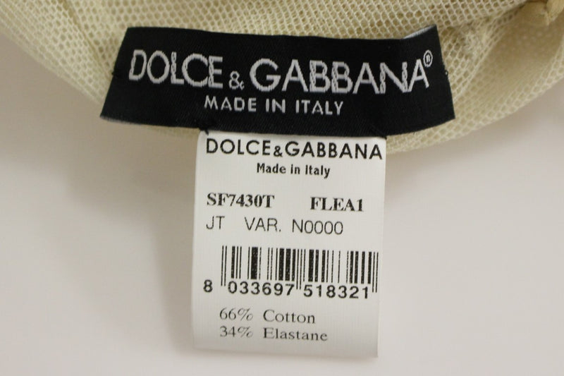 Elegant Beige Tank Top Blouse Dolce & Gabbana