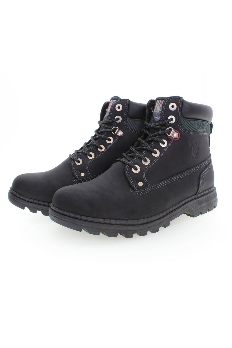 Black Polyester Men Boot U.S. POLO ASSN.