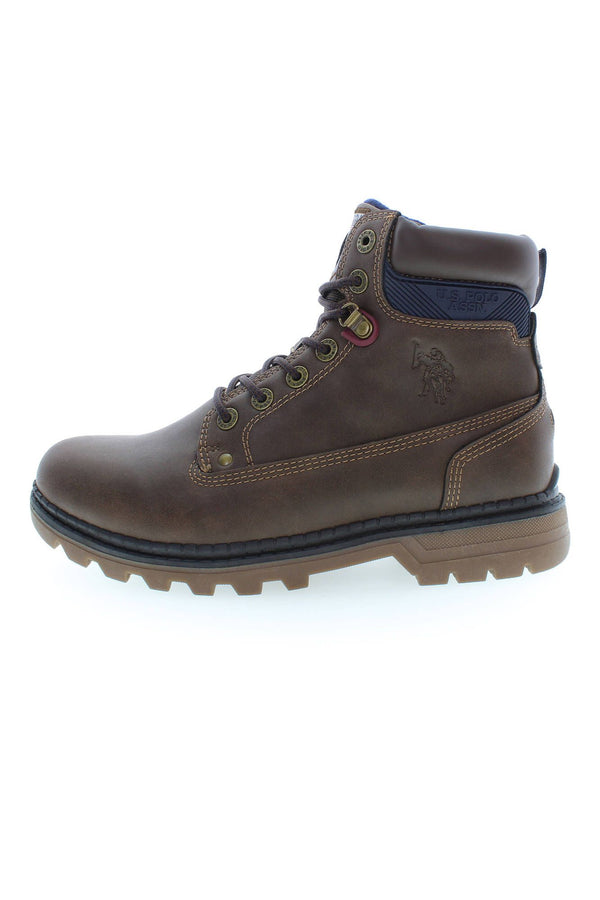 Brown Polyester Men Boot U.S. POLO ASSN.